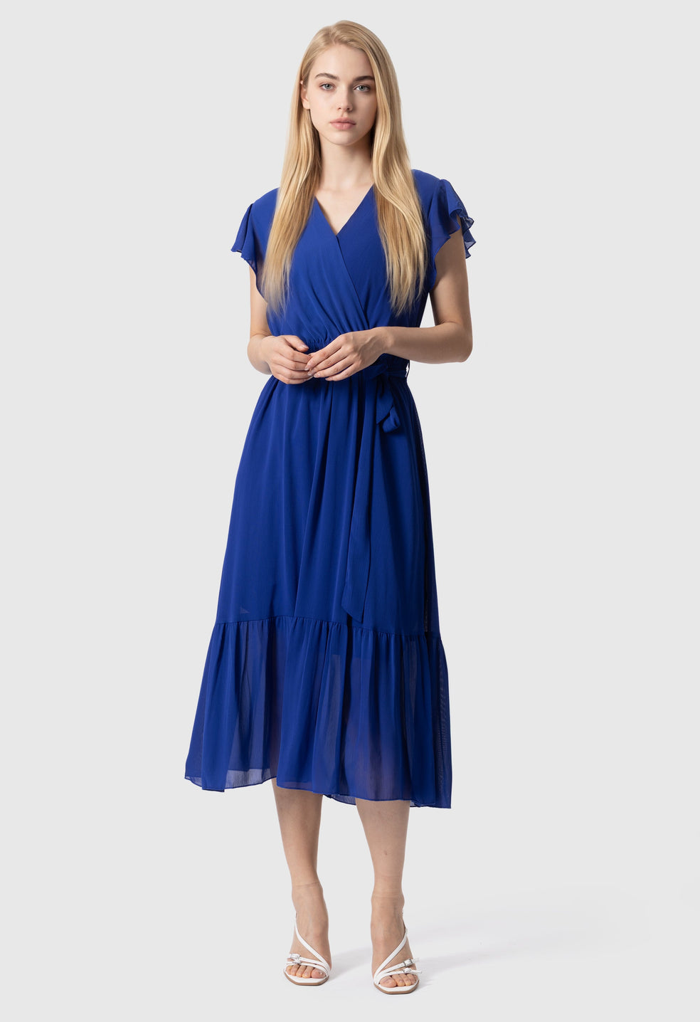 Vestido largo cruzado estilo boho