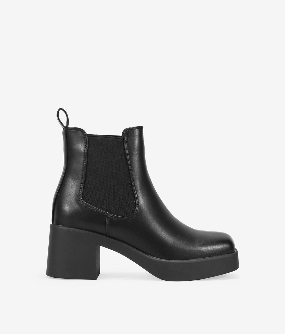 Botines Chelsea Negros con tacón