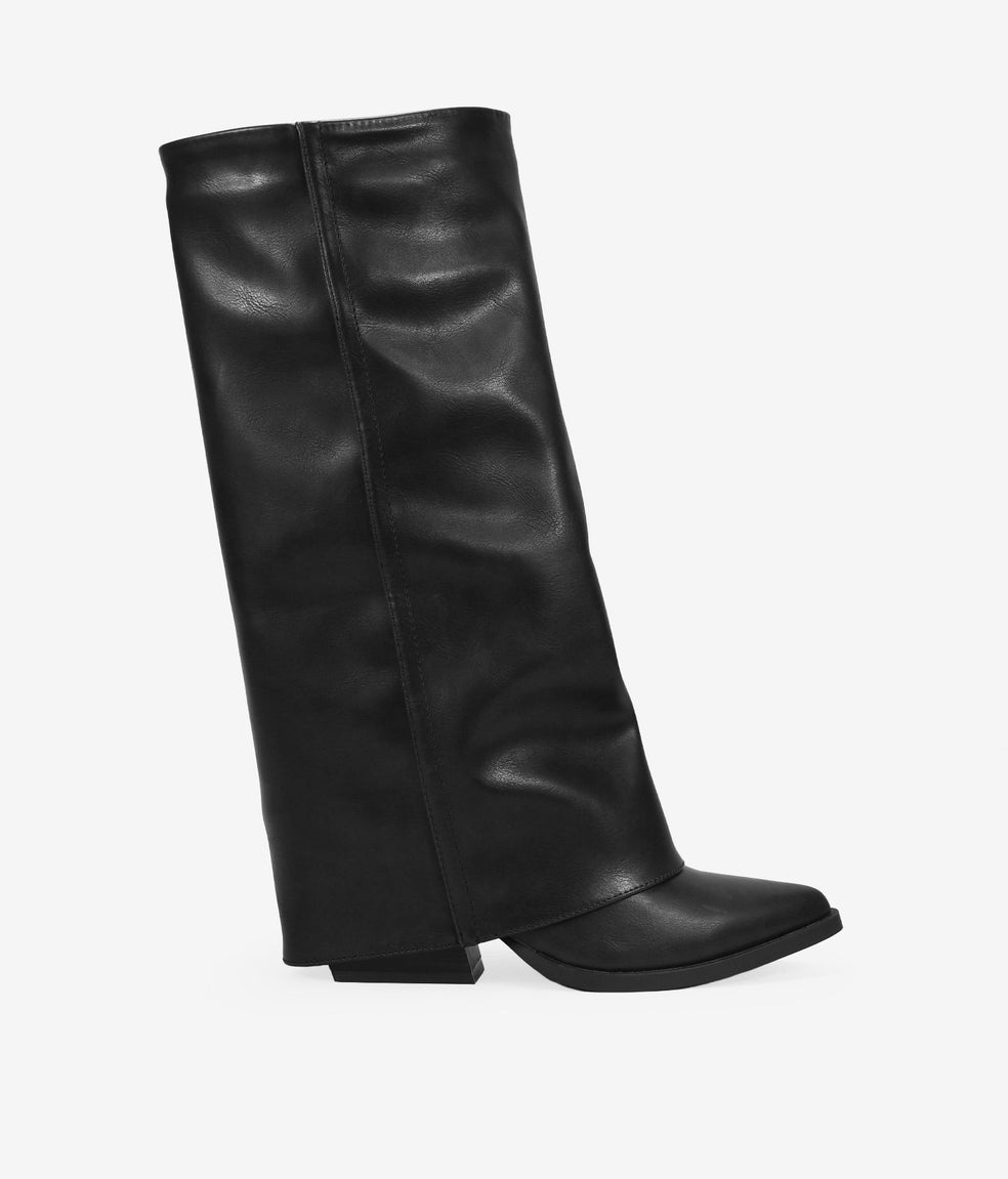 Botas cowboy negras con polaina