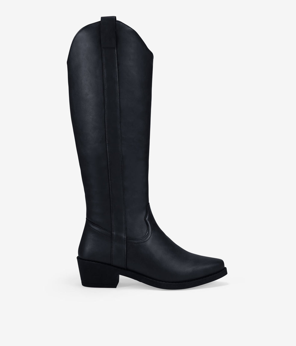 Botas cowboy negras con cremallera