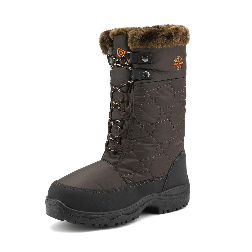 Botas de nieve de caña media con pelo de mujer