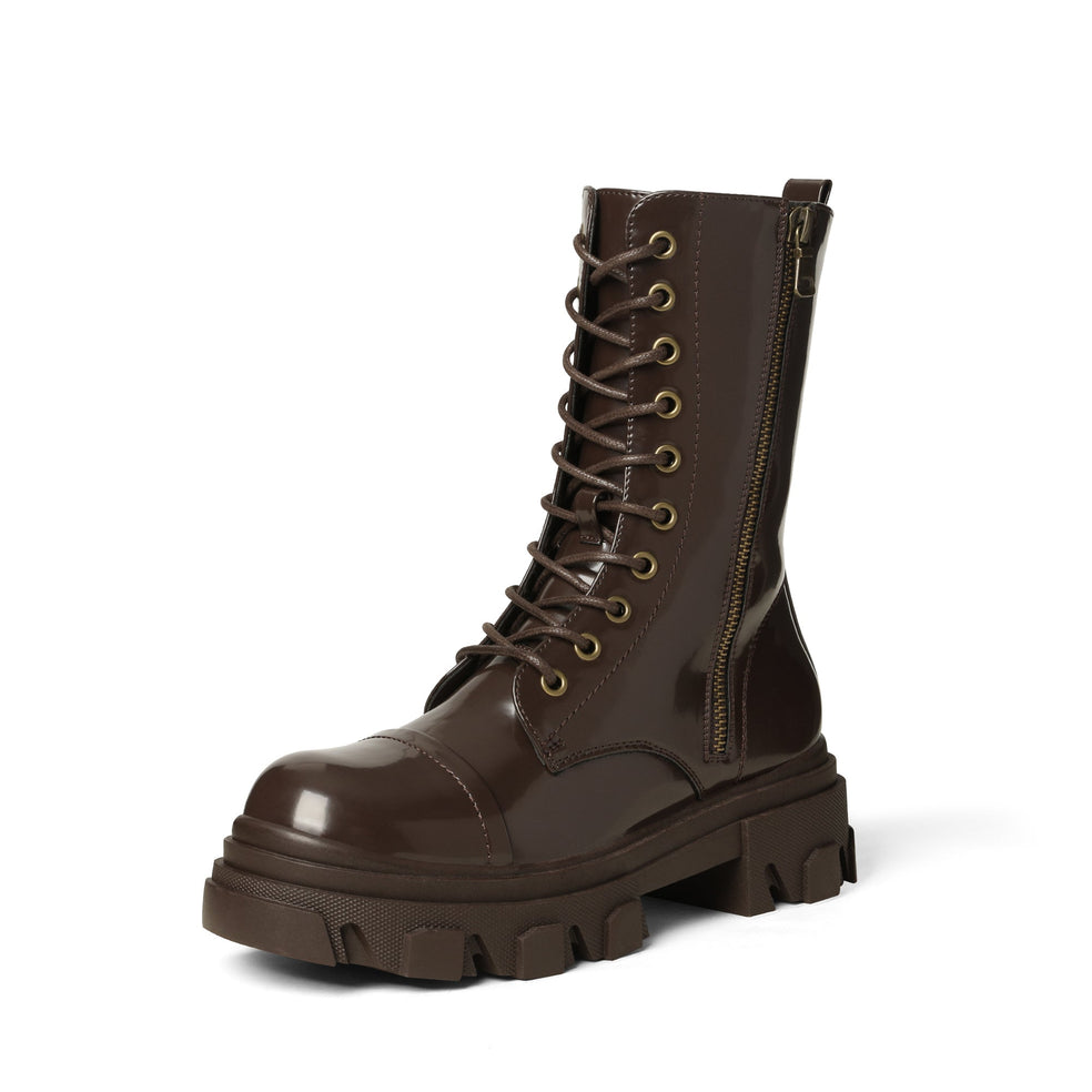 Botas militares de caña media de mujer
