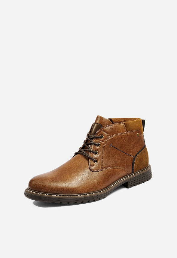 Botas chukka de vestir de piel sintética de hombre