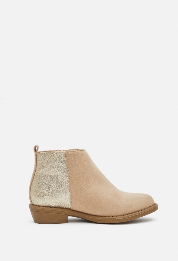 Botines con talón de purpurina infantil