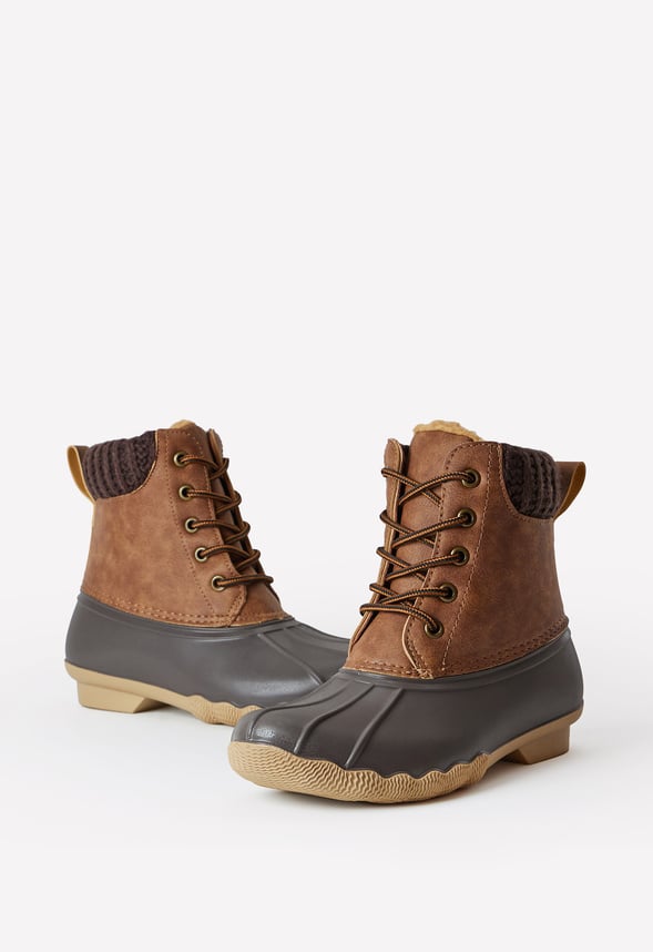Botas de agua con cordones y puño de punto infantil