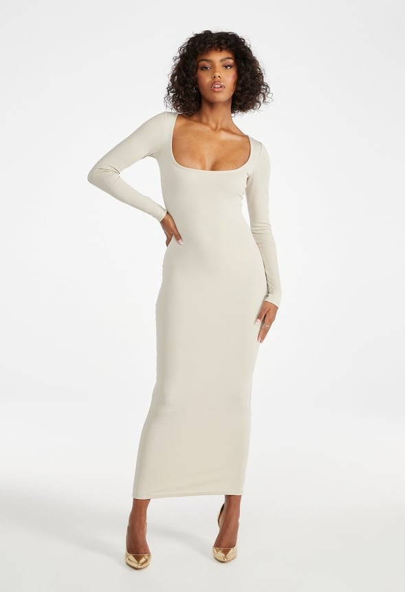 Vestido de punto de manga larga