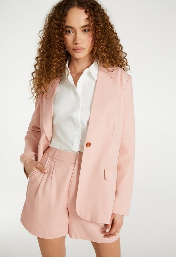 Blazer boyfriend de lino