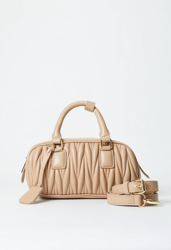 Mini bolso bowling plisado