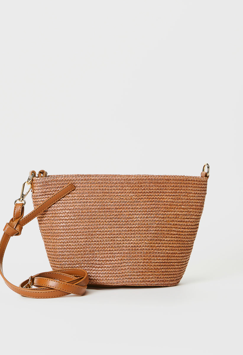 Bolso bandolera de rafia