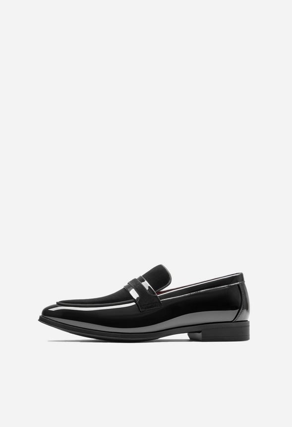 Mocasines de charol sin cierre de hombre