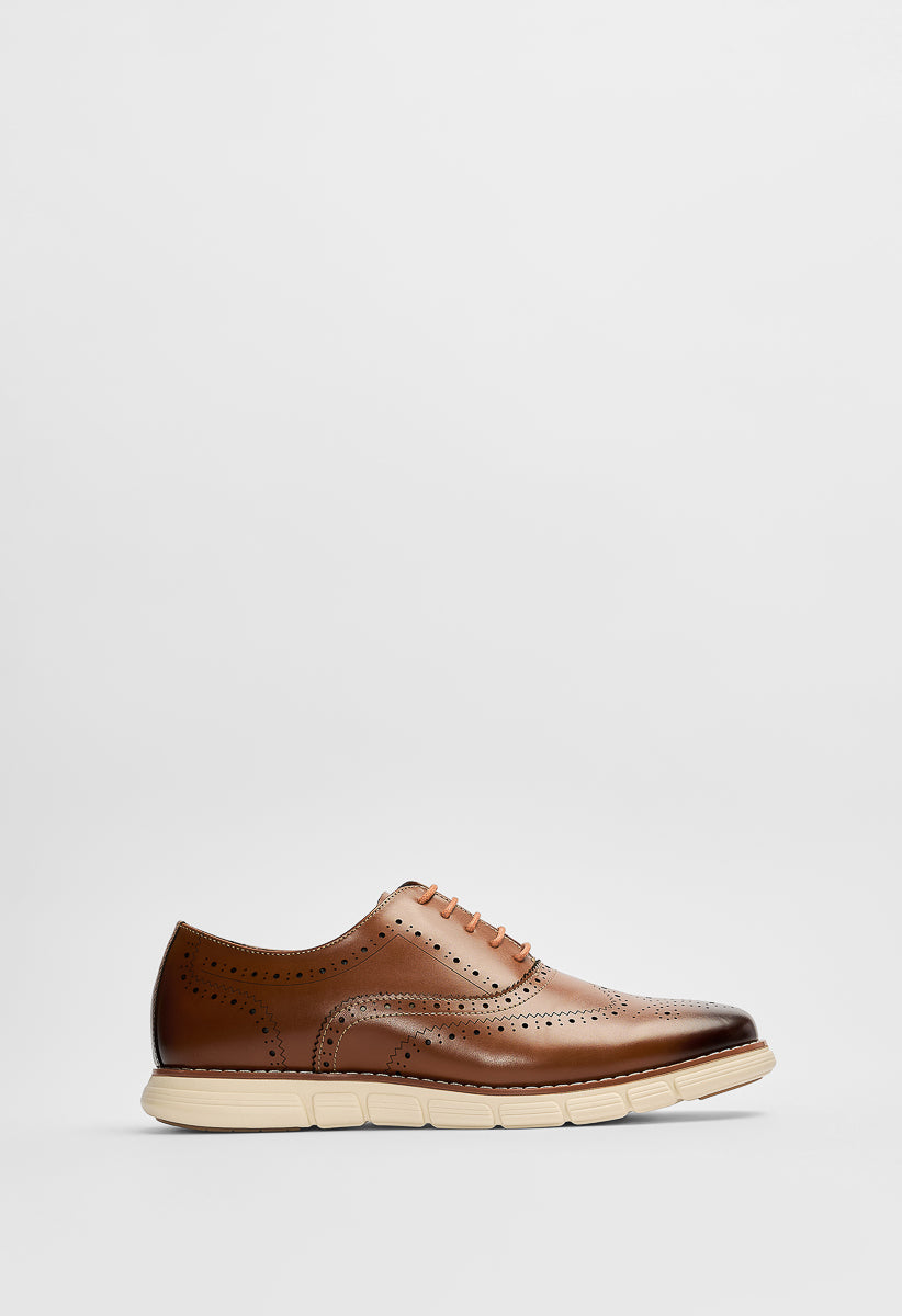 Zapatillas estilo Oxford semiformal con puntera calada de hombre