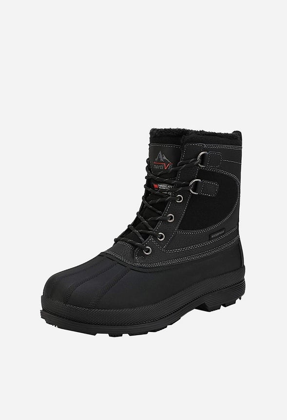 Botas de nieve aisladas e impermeables de hombre