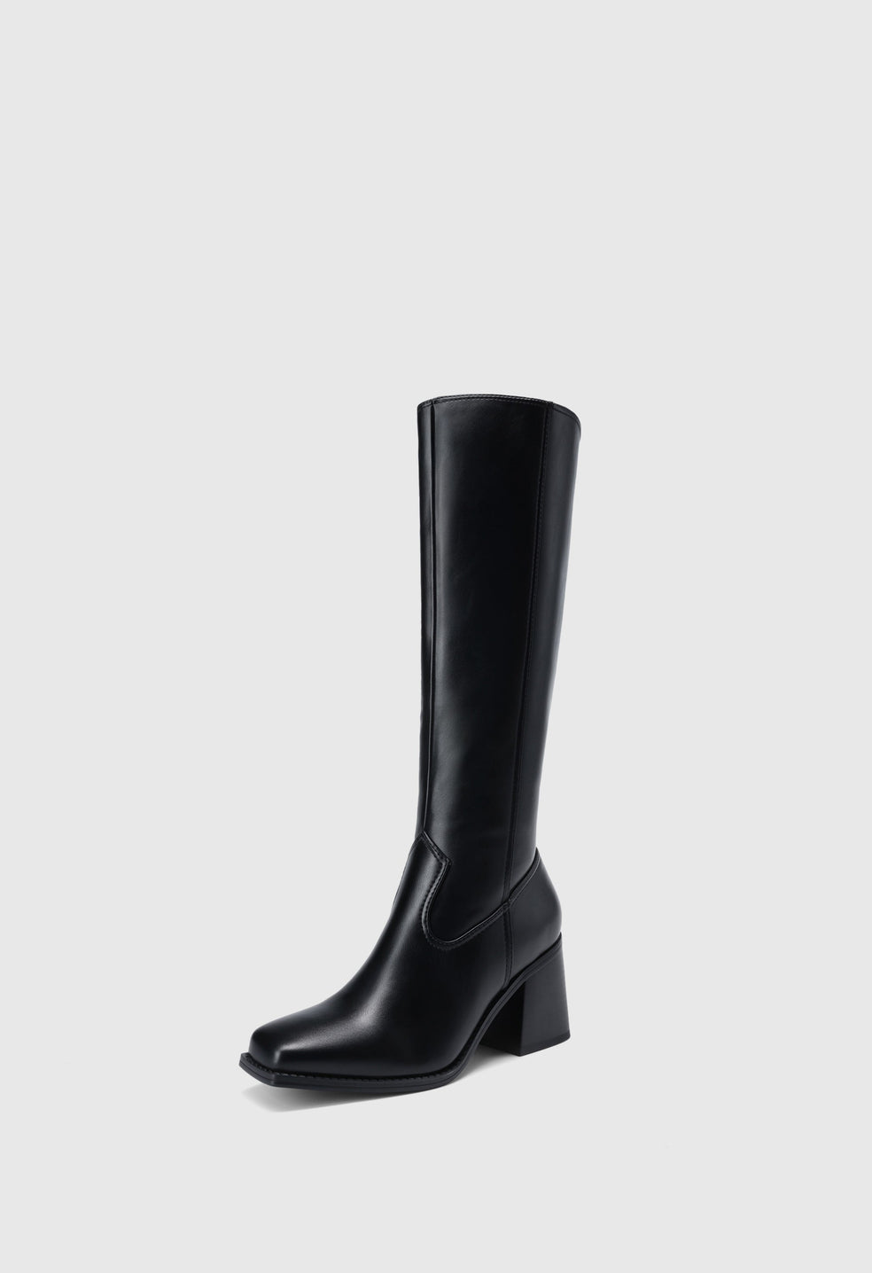 Botas altas de tacón ancho de mujer