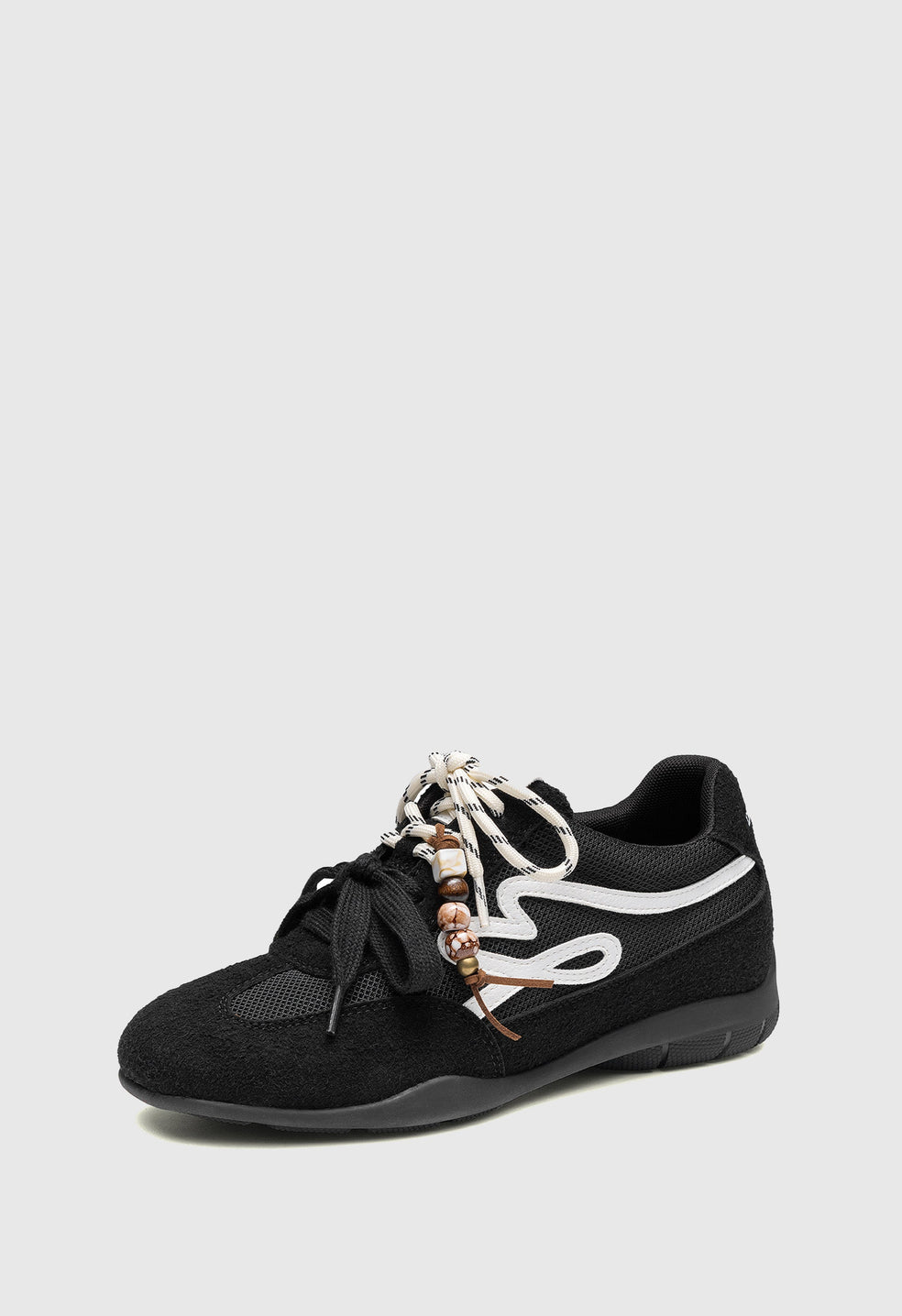 Zapatillas retro transpirables para caminar de ante sintético