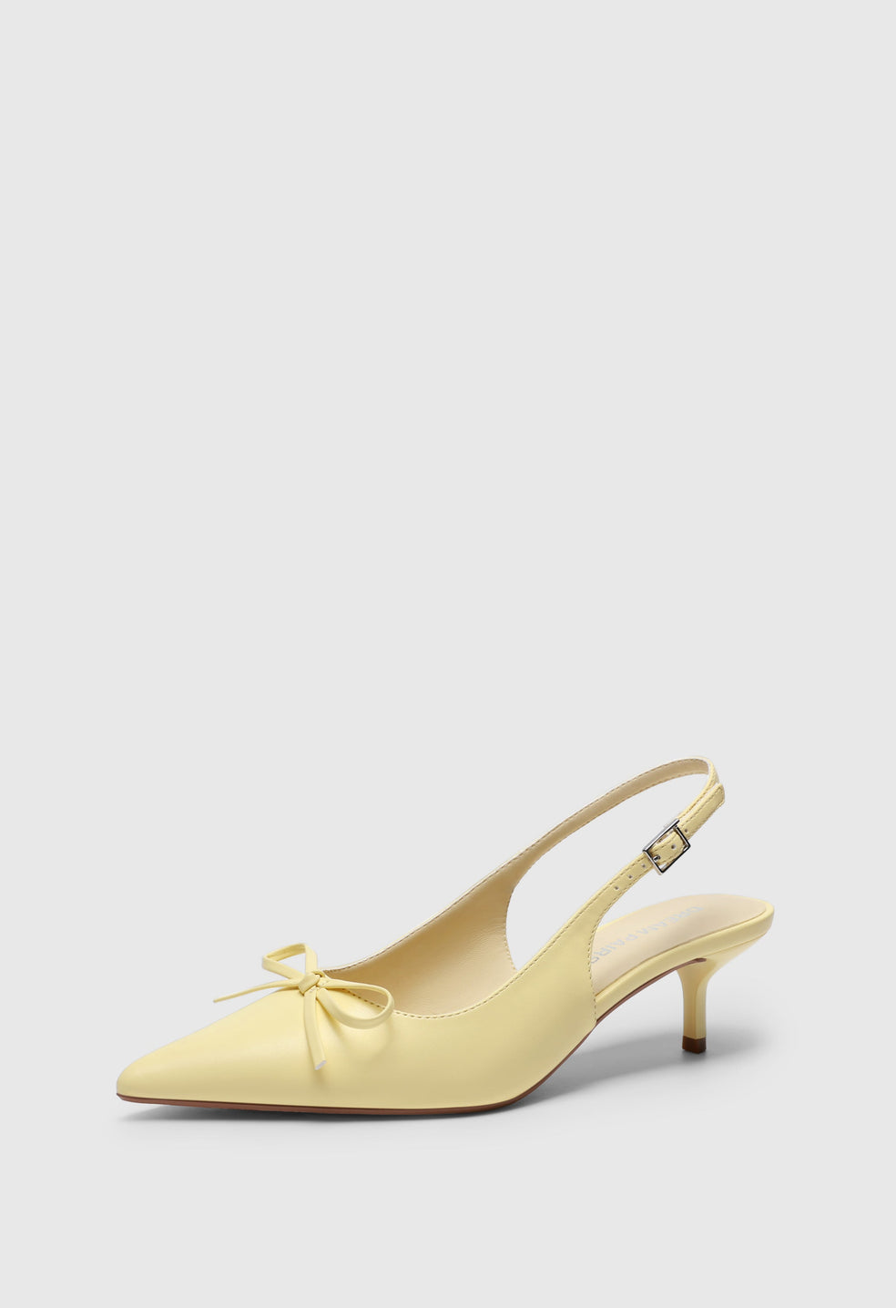 Zapatos de salón destalonados de tacón bajo de mujer