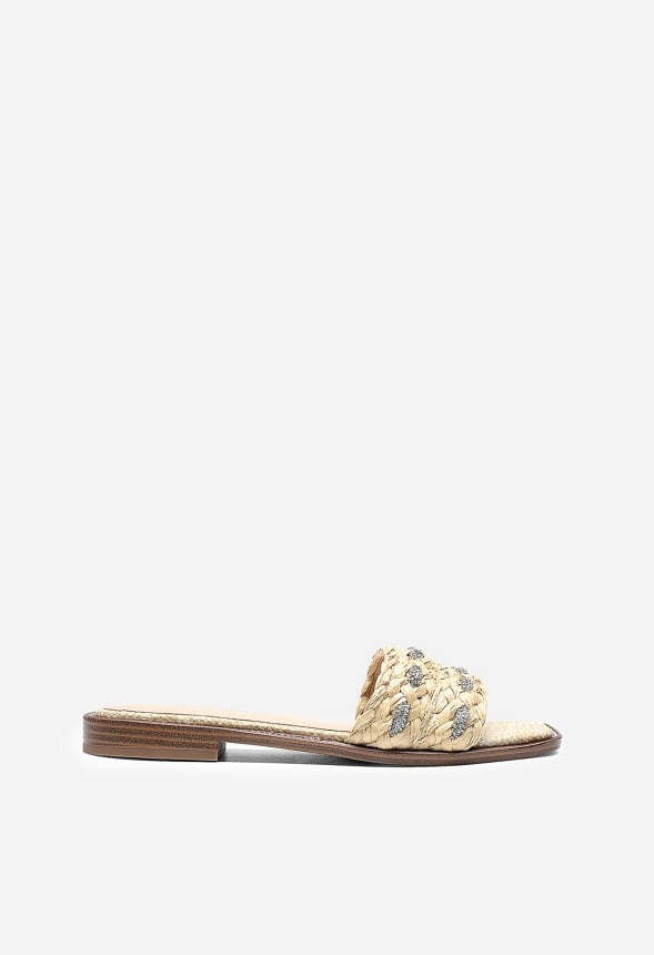 Sandalias planas con strass