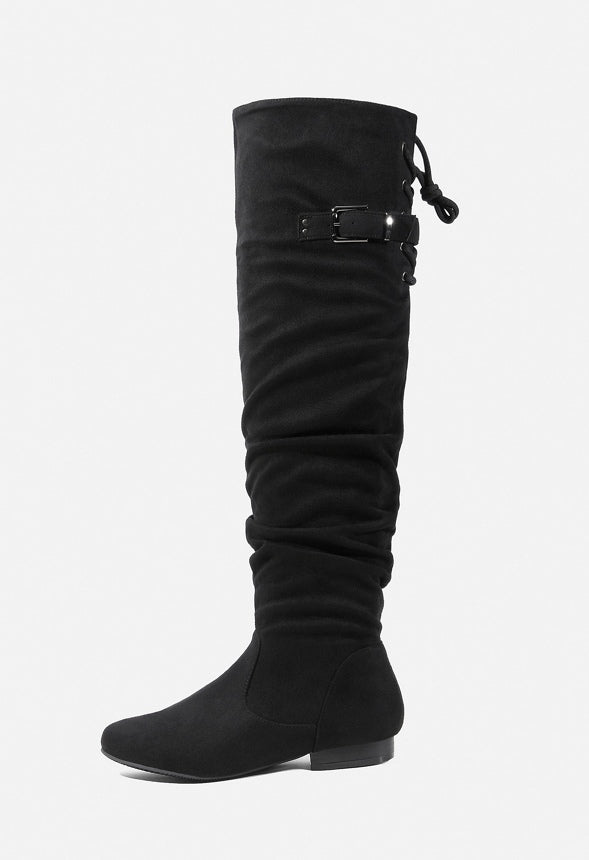 Botas de invierno de ante por encima de la rodilla