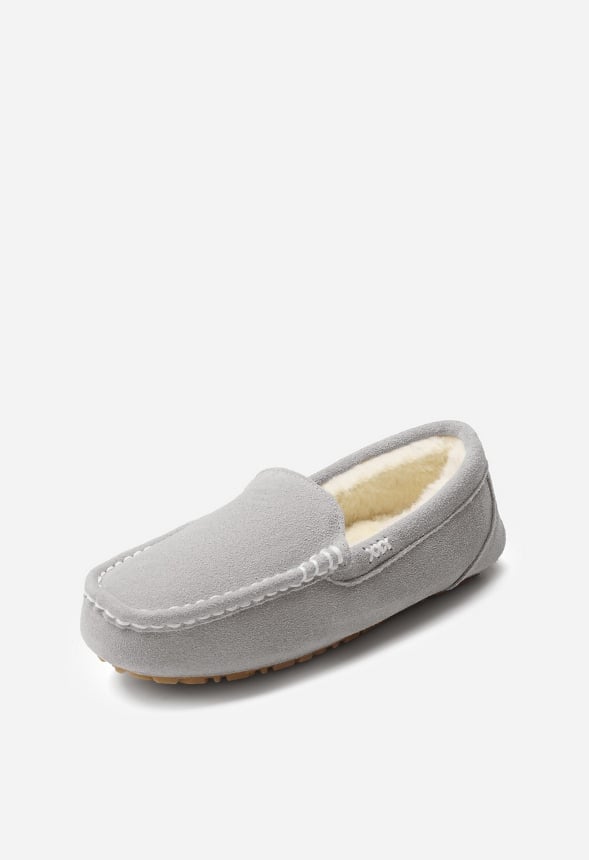 Zapatillas de casa tipo mocasín de pelo sintético
