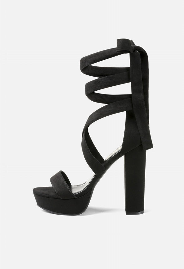 Sandalias gladiadoras de plataforma y tacón alto de mujer