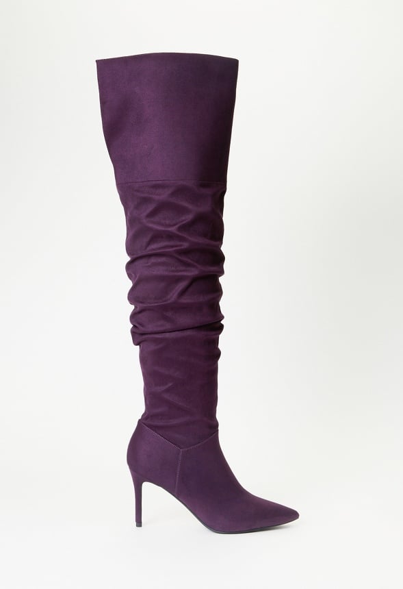Botas de tacón de aguja arrugadas Shona