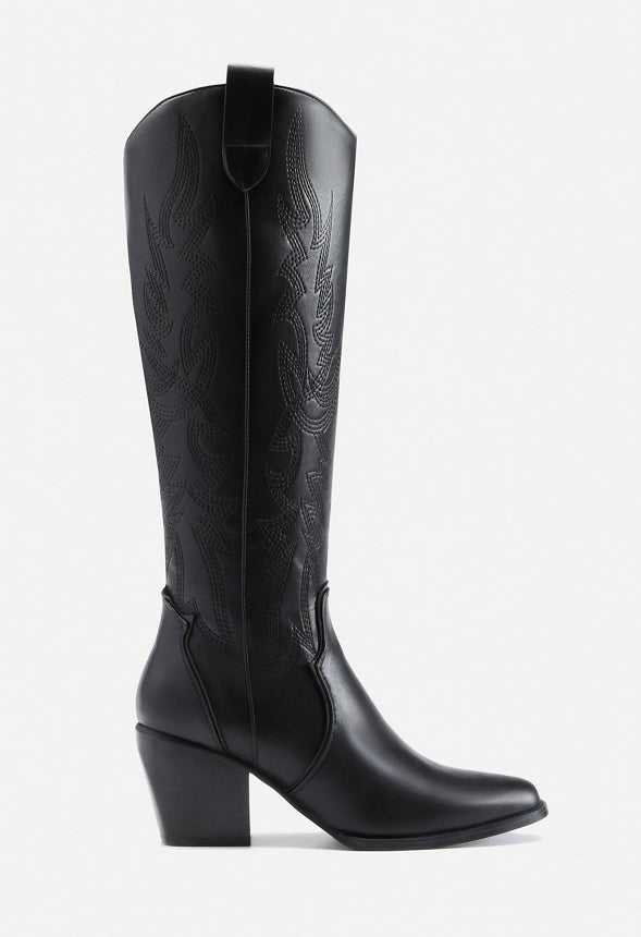 Botas camperas bordadas hasta la rodilla Dallas
