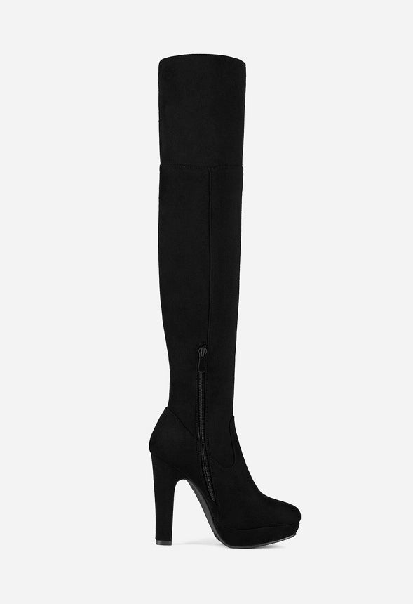Botas por encima de la rodilla con plataforma gruesa