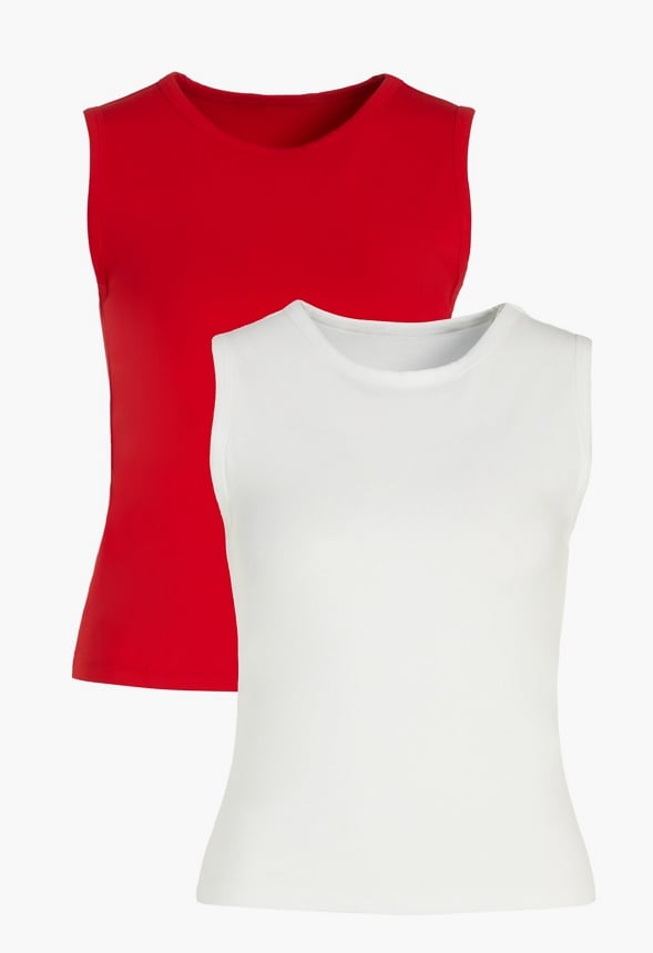 Pack de 2 camisetas cortas sin mangas