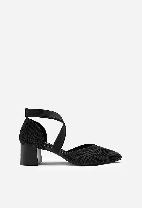 Zapatos de salón de punta fina con tiras cruzadas