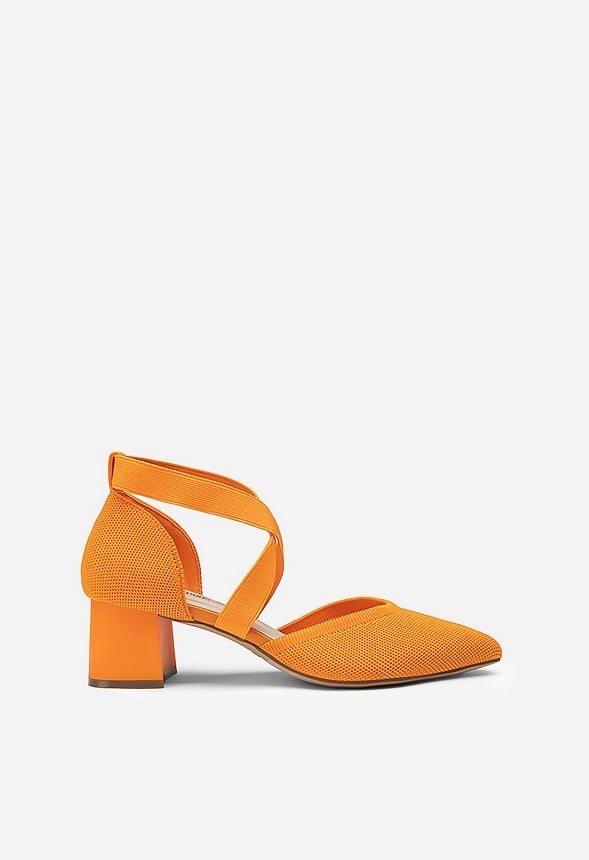 Zapatos de salón de punta fina con tiras cruzadas
