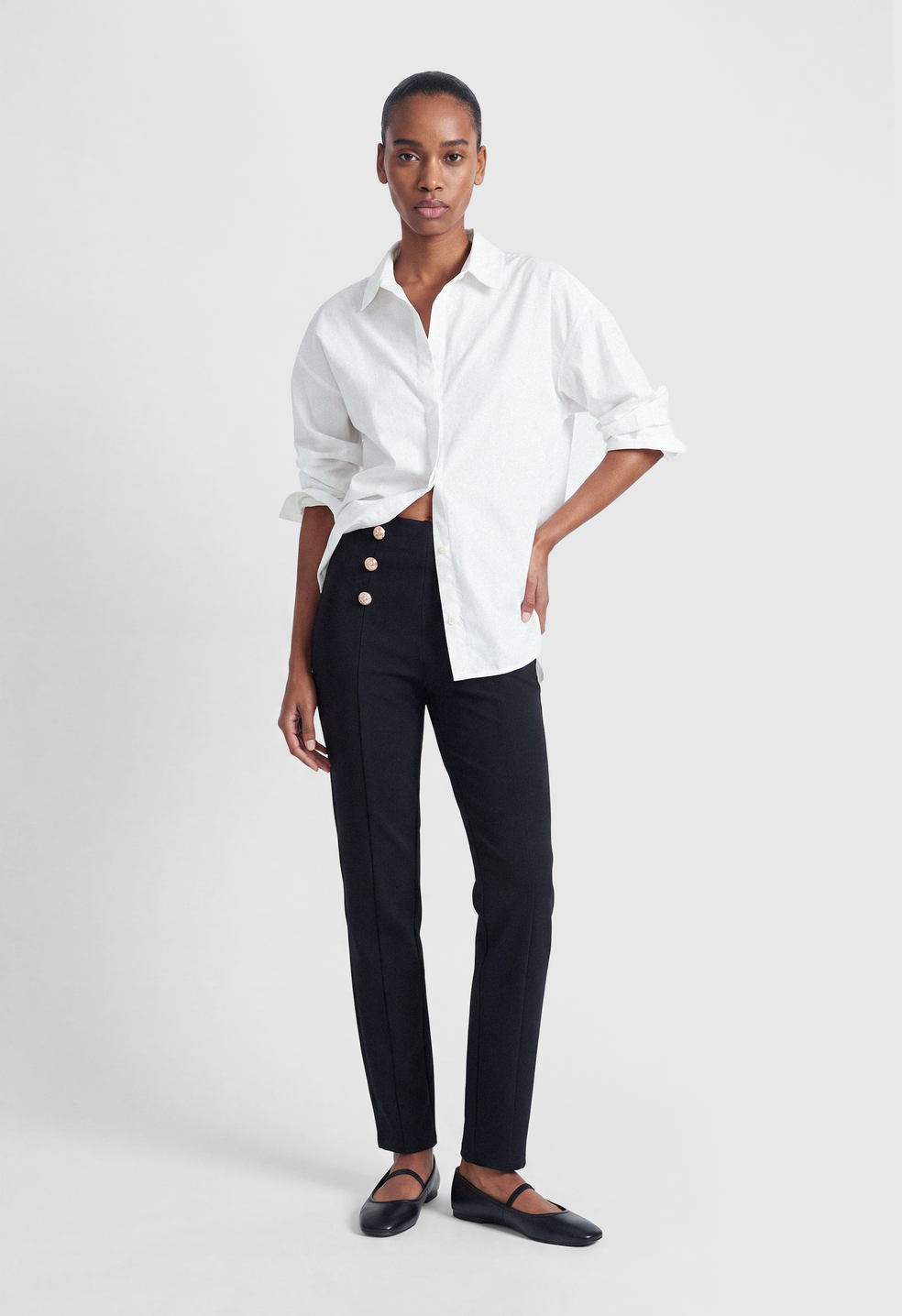 Pantalones de punto Milano de talle alto