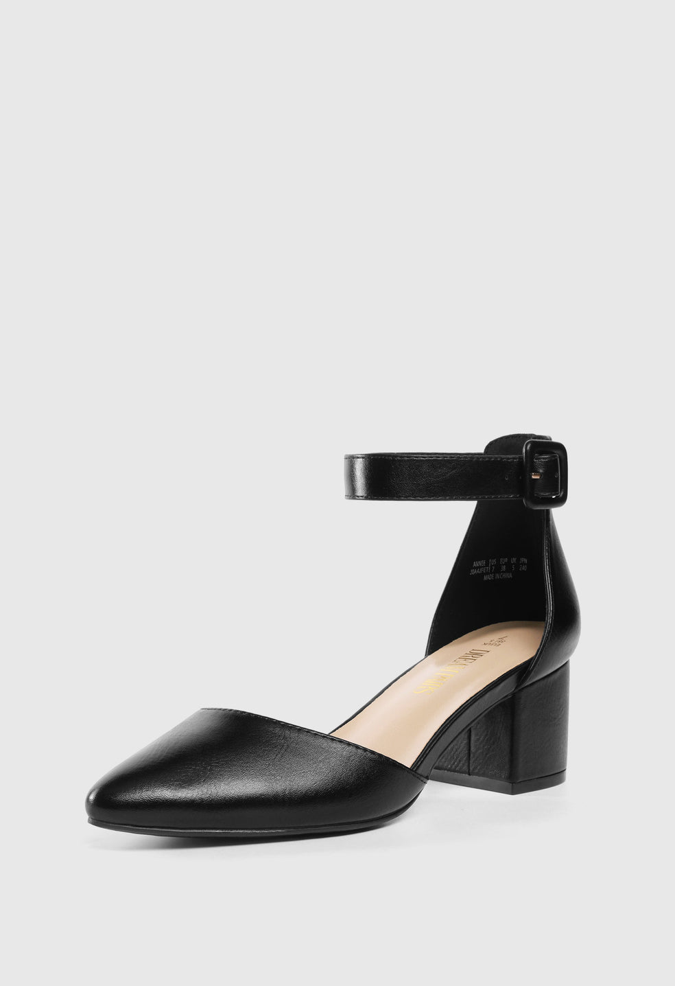 Zapatos de salón de punta fina y tacón bajo Annee