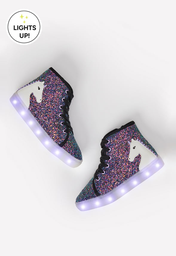 Zapatillas altas 3D de unicornio con luces infantil