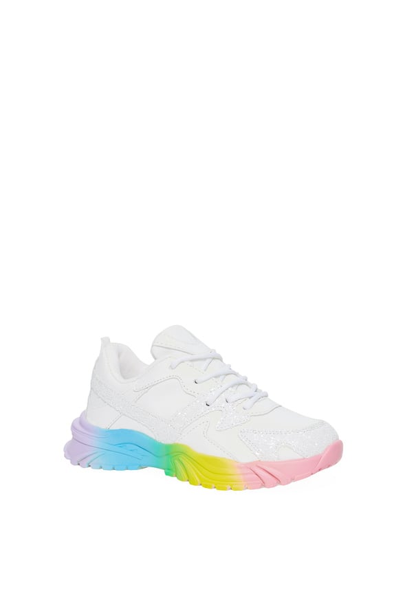 Zapatillas deportivas con suela arcoíris infantil