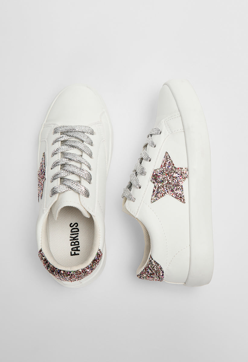 Zapatillas con estrella de purpurina infantil