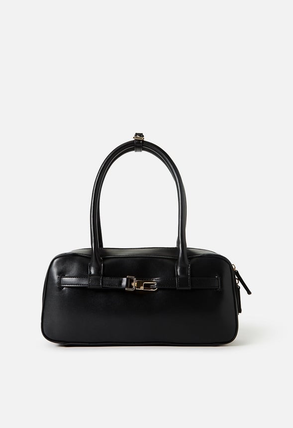 Bolso de hombro con correa larga y hebilla