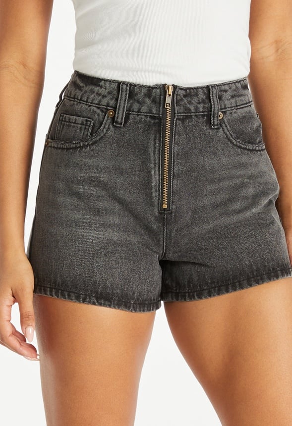 Shorts vaqueros con cremallera delantera