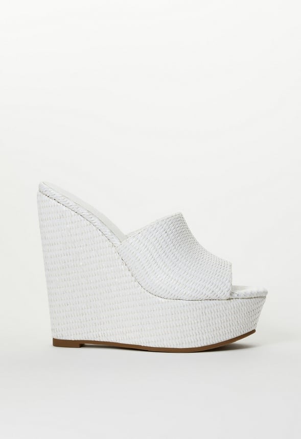 Sandalias de cuña de esparto con plataforma Alayna