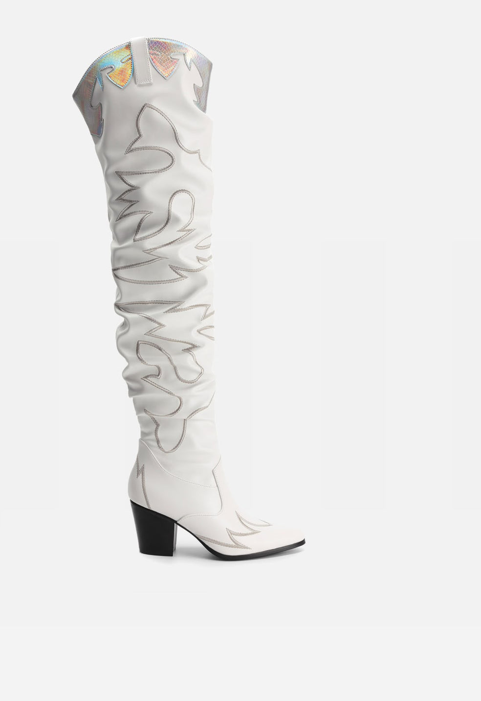 Botas mosqueteras western bordadas de mujer