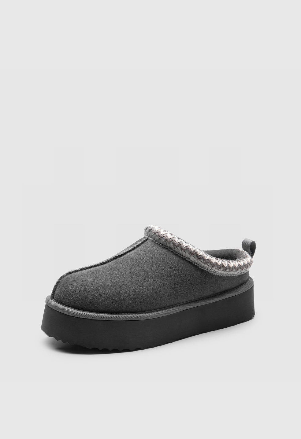 Zapatillas de casa sin cierre de ante con plataforma de mujer