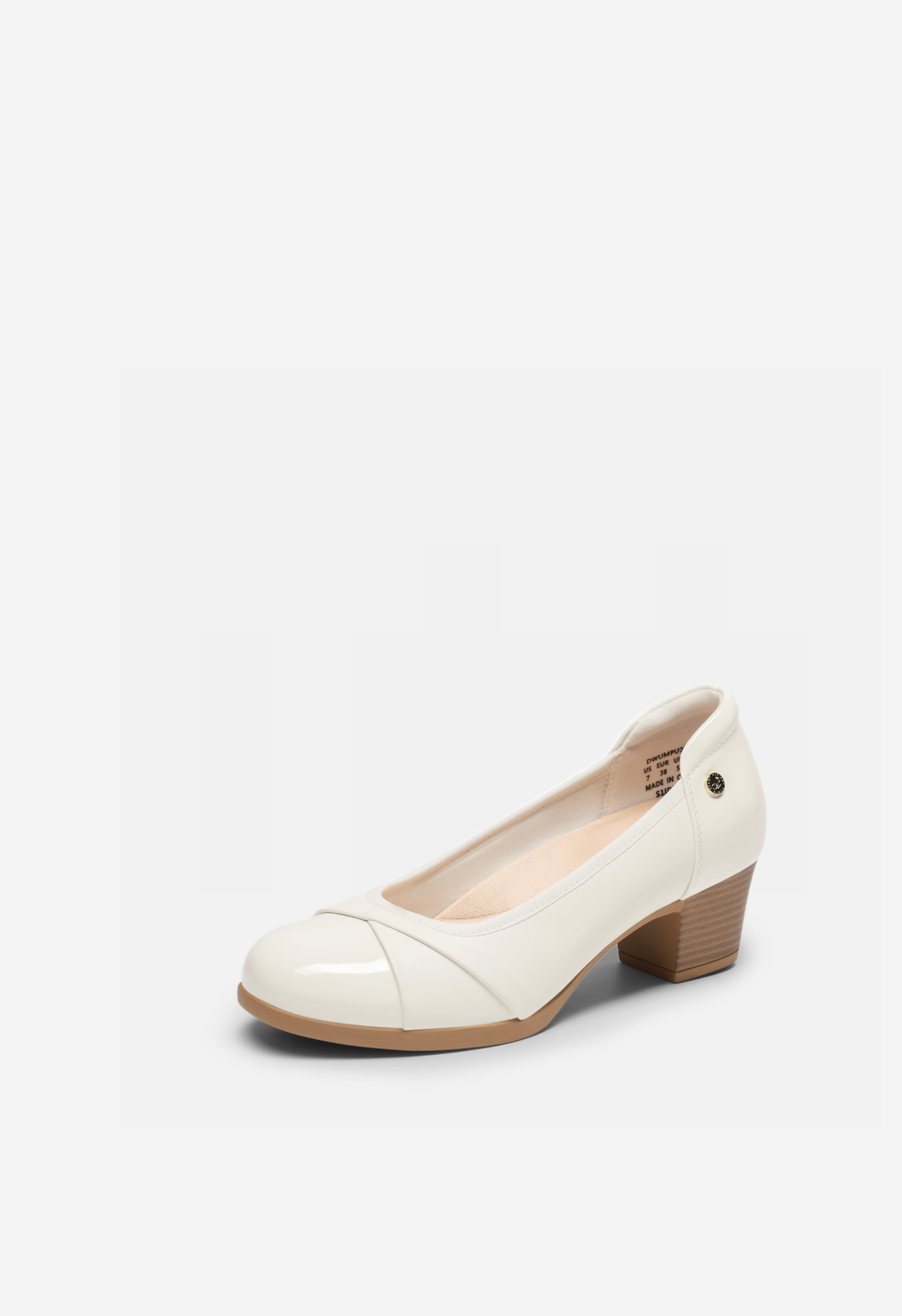 Zapatos de salón de tacón bajo con espuma viscoelástica cómodos de mujer