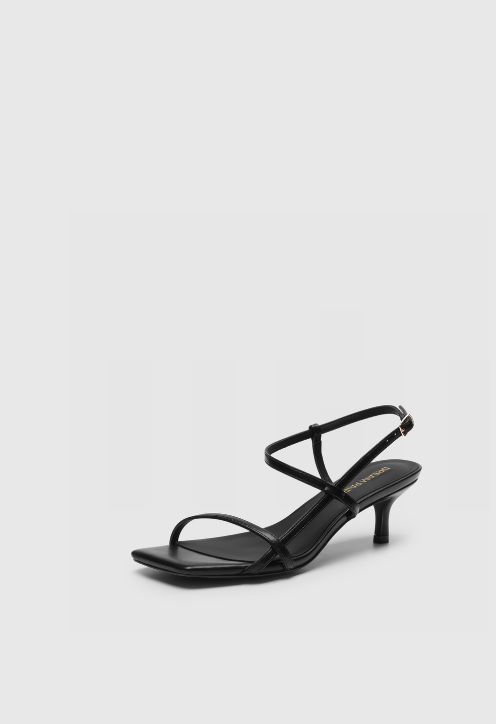 Sandalias de tacón bajo cuadradas para fiesta